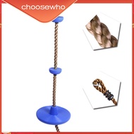 【Choo】Round Disc Seat Swing Rope Outdoor Playground Patio Tree Children Climbing Rose