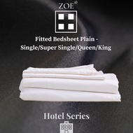 Fitted Bedsheet Plain White Hotel Quality - Super Single/Queen/King Super Single Bedsheet Queen Beds
