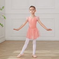 cod Ballet Skirt wear outfit for girls Dance dress clothes Kids women Leotard Short Sleeve Cotton Co