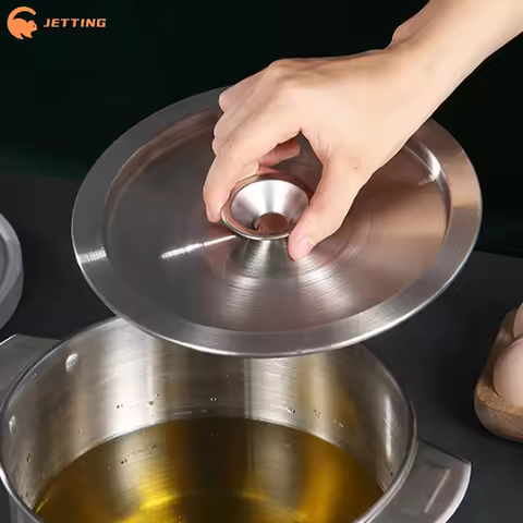 Stainless Steel Cookware Lid Reusable Cooking Pot Cover Frying Pan Lid Universal Flat Pan Cover For 