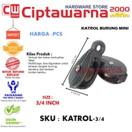 Katrol / Kerekan 3/4 Inch burung mini bendera gorden korden bambu