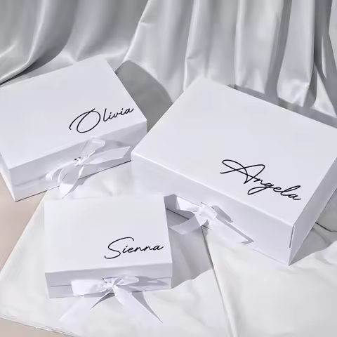 Personalized Gift Box with Ribbon, Wedding Gift Box, Birthday Gift Box, Baby Gift Box, Small Large C