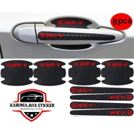 Sticker cutting Carbon handle 8pcs HONDA WRV Newest Car Door handle Protector