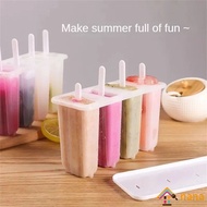 Diy Popsicle Maker Ice Cube Pp Plastic Mould Ice Cream Reusable Rectangle Frozen Moulds Cooking Baking Molds Kitchen 4 Consecutive Grids SG1