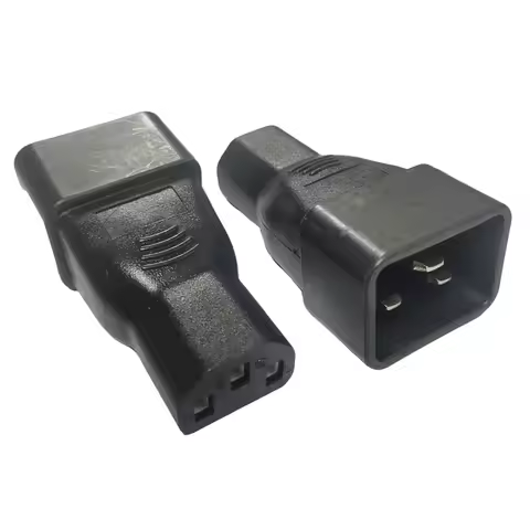 1PCS Black IEC 320 C14 to C20 Power Adapter Plug C19 to C13 AC Plug Convert Adapter Male to Female P