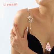 ROXUL 1pcs Diamond Bra Strap, Non-Slip Anti Glare Underwear Straps, Sexy -the-shoulder Shiny Rhinestone Bra Shoulder Straps Ladies