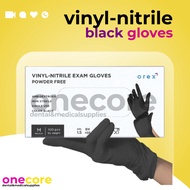 [Black] Orex Vinyl-Nitrile Blended Powder Free Disposable Examination | Surgical Gloves 100's/Box