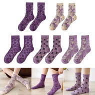 Zuo Womens Socks Floral Crew Socks Cotton Long Funny Socks for Womens Novelty Funny Cute Cotton Sock