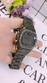 卡西歐限量版G-SHOCK迷彩鈦合金金屬款 GMW-B5000方塊鋼帶表