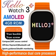 Hello Watch 3 AMOLED Smart 2.04 "4GB ROM Allow To Download The Music ebook Compass NFC Sound Recording PK HK8 PROMAX
