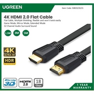 Ugreen ED015 HDMI 2.0 Cable Flat Wire Supports 3D 4Kx2K Resolution 4096x2160p/30Hz