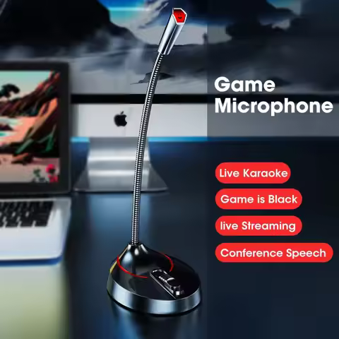 Wired 3.5mm Jack Plug Studio Speech Microphone For PC Computer Laptop Notebook Loud Speaker