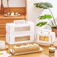 [SG🇸🇬Fast Delivery] Swiss Roll Cake Box/Log Cake Box w/Insert/Window Cake Box