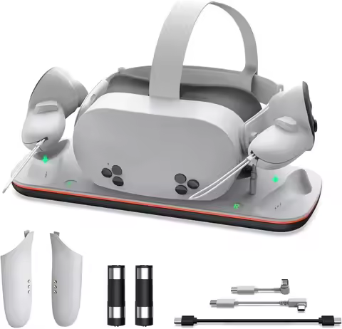 Charging Dock for Mate Quest 3/3S VR Stand for Meta Quest3 Charge StationSupports Headset with Type-