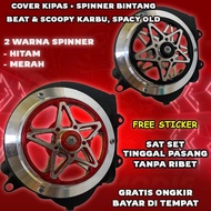 SPINNER CARBON MODEBEAT SPINNER FAN COVERBINTANG CARBONBEAT SPINNER FAN COVER SCOOPY CARBON SPINNER 