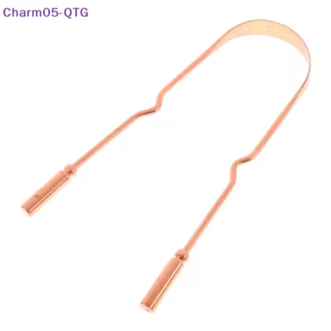 NEW 1PC Pure Copper Tongue Scraper Oral Cleaner Brush Fresh Cleaning Hygiene Care Tools