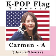 Kpop Carmen H2H Flag / Kpop Flag / Kpop AMERICAN Flag / Kpop Tapestry / Tapestry Kpop Hearts2hearts 