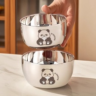 Panda Children's Bowl 316L Stainless Steel Food Grade Complementary Food Bowl Double-layer Anti-scal