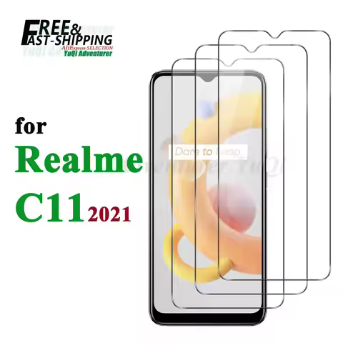 Screen Protector For OPPO Realme C11 2021 Tempered Glass High Aluminum 9H HD Clear Transparent Case