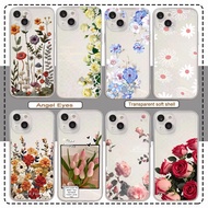 Shell For OPPO Reno 8 Pro 7 4  6 5 Lite 5F 5Z 6Z 7Z 8Z 8T 5G A74 4G Cover  Rose Flower Transparent T