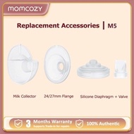 Momcozy M5 Replacement Accessories Silicone Diaphragm + Valve 21mm Flange Insert Flange 24/27mm,Milk