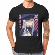 Vladilena Milize TShirt Men 86 Eighty Six Lena Shinei Anime Camisetas Fashion T Shirt Men Cotton Tsh