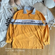 ELLESE Yellow Halfzip Up Sweatshirt Jacket size L-XL • 100% Original