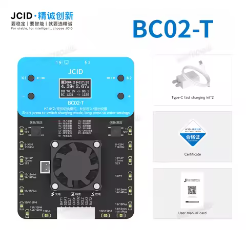 JCID AiXun BC01 BC02 Battery Calibrator for IPhone 11 12 13 14 Pro Max Series Battery Health Data Te