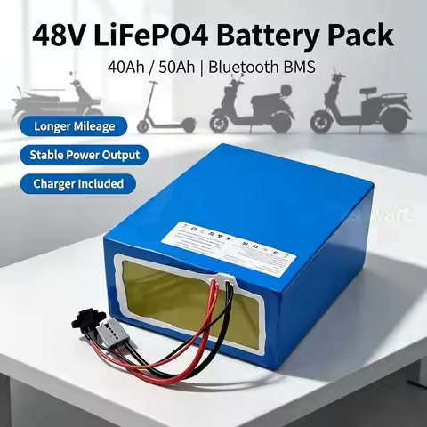 16S 48V 40AH 50Ah Lifepo4 lithium battery pack with 50A 80A Bluetooth BMS APP for 2000W scooter bike