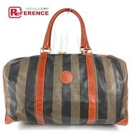 FENDI復古山核桃色 Logo 波士頓包