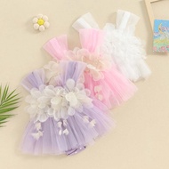 kids blouse set blouse kids girl set blouse dan seluar Newborn Baby Girl Pleated Sleeve Dress Jumpsu