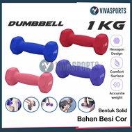 VIVASPORTS - Dumbbell 1KG Hexagonal Barbell Premium Anti-Slip Dumbell 1kg Gym Fitness Dumbbell/