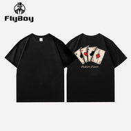 FLY BOY T-shirt Oversize Anime Poker Card | Kaos Putih