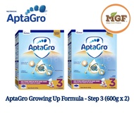 AptaGro Growing Up Formula - Step 3 (600GM *2PKT ) Exp:12/2023