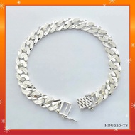 💥PROMO💥#HBG220-TS Men’s Curb Bracelet-925 Sterling Silver (Bangle Stamping)