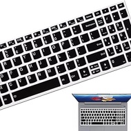 Silicone Keyboard Cover for Lenovo 2023 IdeaPad Flex 5 15.6", Yoga 7 7i 15.6 16, Yoga Slim 7 15.6, IdeaPad Slim 7 15.6, IdeaPad 3i 15, Ideapad 3, 5 15.6" 17.3", ThinkBook 15 15p G2 G3 G4 (Black)