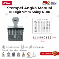 Shiny Manual Number Stamp N-110 / N 110 9mm 10-Digit/