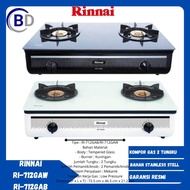 LILIN Rinnai Gas Stove Glass Stove RI 712 GA Tempered Glass Gas Stove 2 Burner Candle Flame