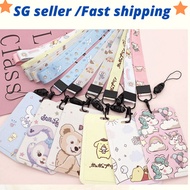 Card Holder-SG Stock Kids Cartoon EzLink/ID Card Holder With Lanyard Neck Strap/ Suitable for Childr