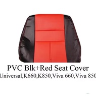 Kancil 660/ Kancil 850 / Viva 660 / Viva 850 - Black+Red PVC SEAT COVER
