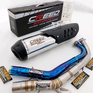 Knalpot Standar Racing Creed Exhaust Gen2 inlet 38/50mm untuk Nmax Aerox Vario 125 150 Pcx Xmax Adv 