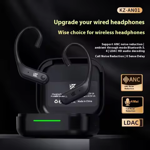 Kz An01 Ear-Hanging Earphone Wireless Bluetooth Active Noise Reduction Portable Earphone Hifi Audio