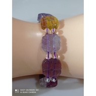 #B824-1 100% Natural Rare Premium Big Fluorite Bangle H15.6mxL15.6mxW5.8mm