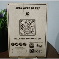 DuitNow QR Code Laser Engraver + Stand