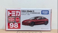 Tomy tomica 車仔 tesla model 3 no.98 (red)
