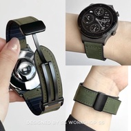 适用华为手表watch3真皮表带GT3智能手表4pro硅胶磁吸金属扣通用cenbo.my0419