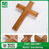 Homyl Religious Wooden Jesus Cross Wall Mounted Double-Sided Gift Catholic Christian Catholic Cross 