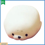 canaan|  Cute Soft White Seal Stress Relieve Squishy Squeeze Healing Toy Adult Kids Gift