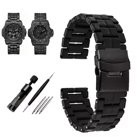 Plastic Steel Light Watchband 23mm Carbon Fiber Strap for Luminox 3080 3150 3051 Sport Mans Black Br