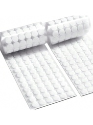 1000 Pcs (500 Pairs) 0.59inch Diameter Hook And Loop Fastener Self Adhesive Round Circle Sticky Stic